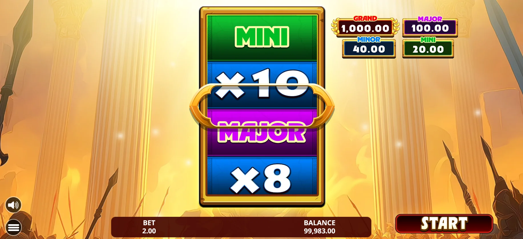 Law of Athena - melancarkan Treasure Bonus dengan roda hadiah